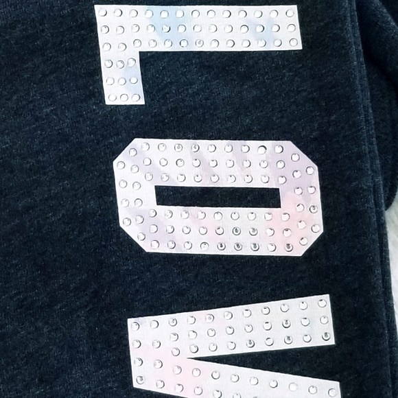 Victoria's Secret PINK Sequin Bling Rhinestone Crystal Skinny Jogger DrawcordNWT - Picture 14 of 16